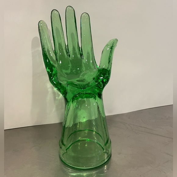 Green glass ring tree - Picture 1 of 9